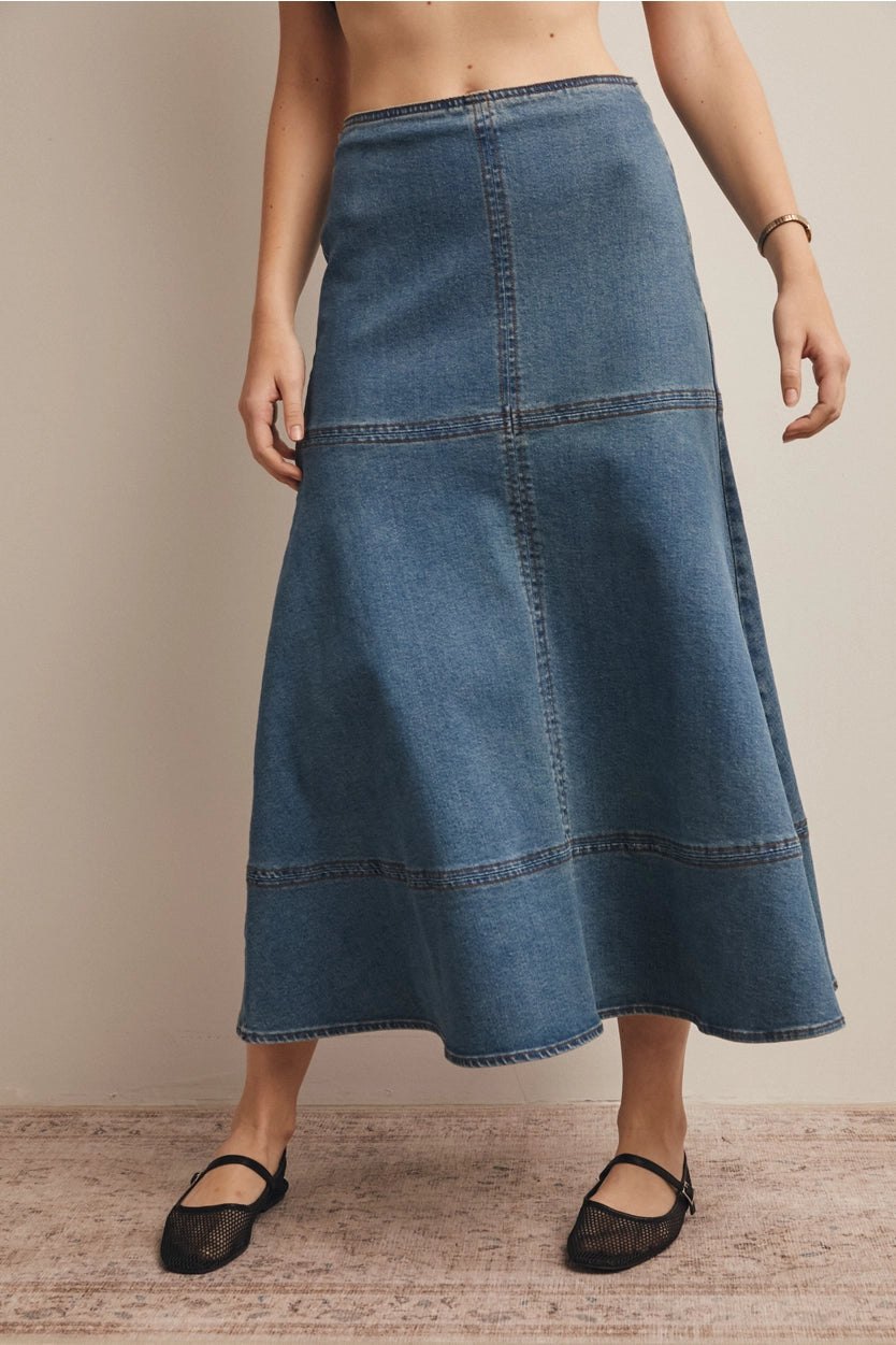 A-Line Denim Skirt, alternate view