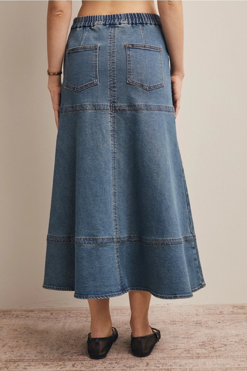 A-Line Denim Skirt, thumbnail 8
