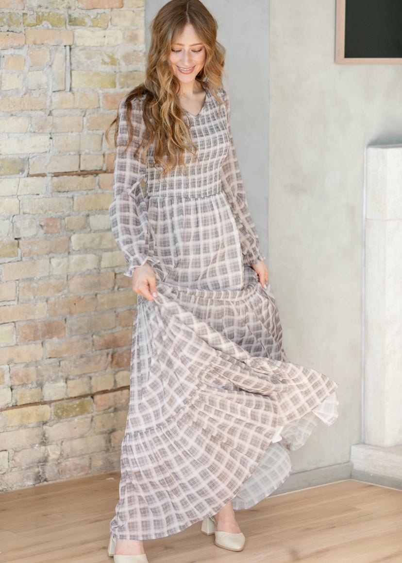 Aurora Plaid Maxi Dress, thumbnail 3