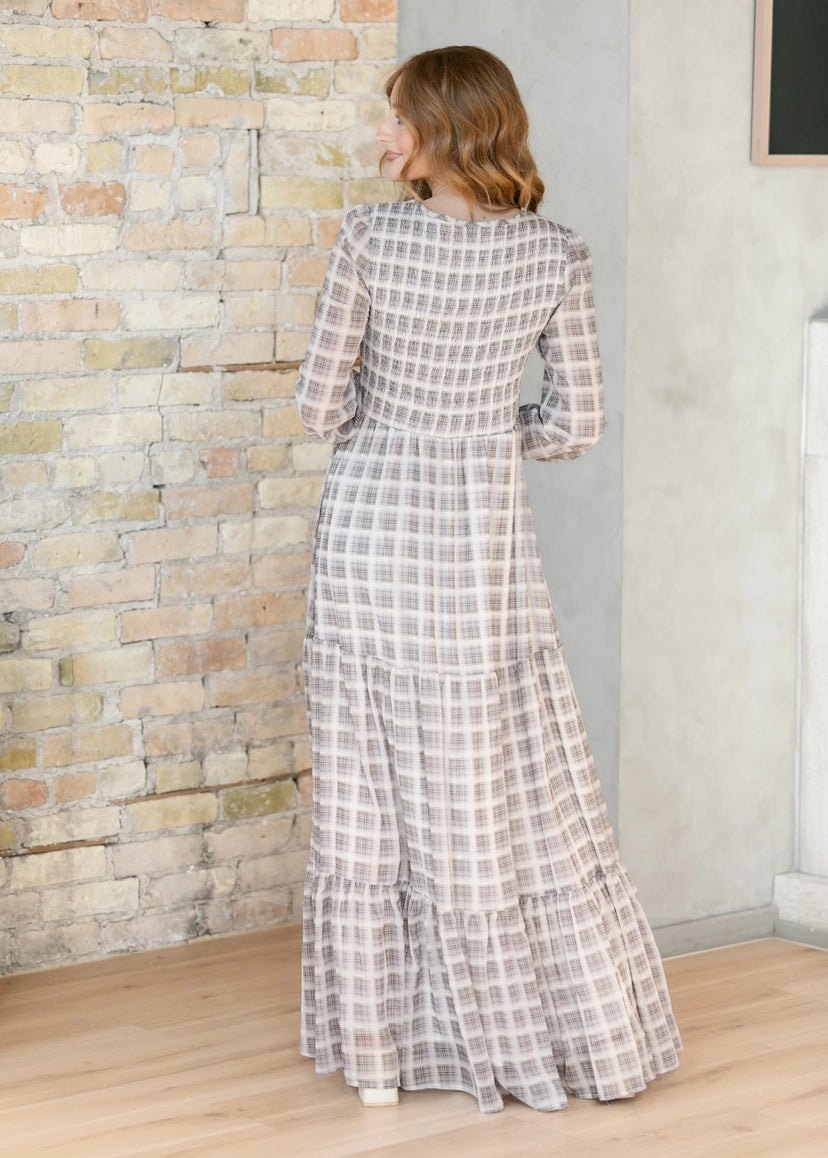 Aurora Plaid Maxi Dress, thumbnail 6