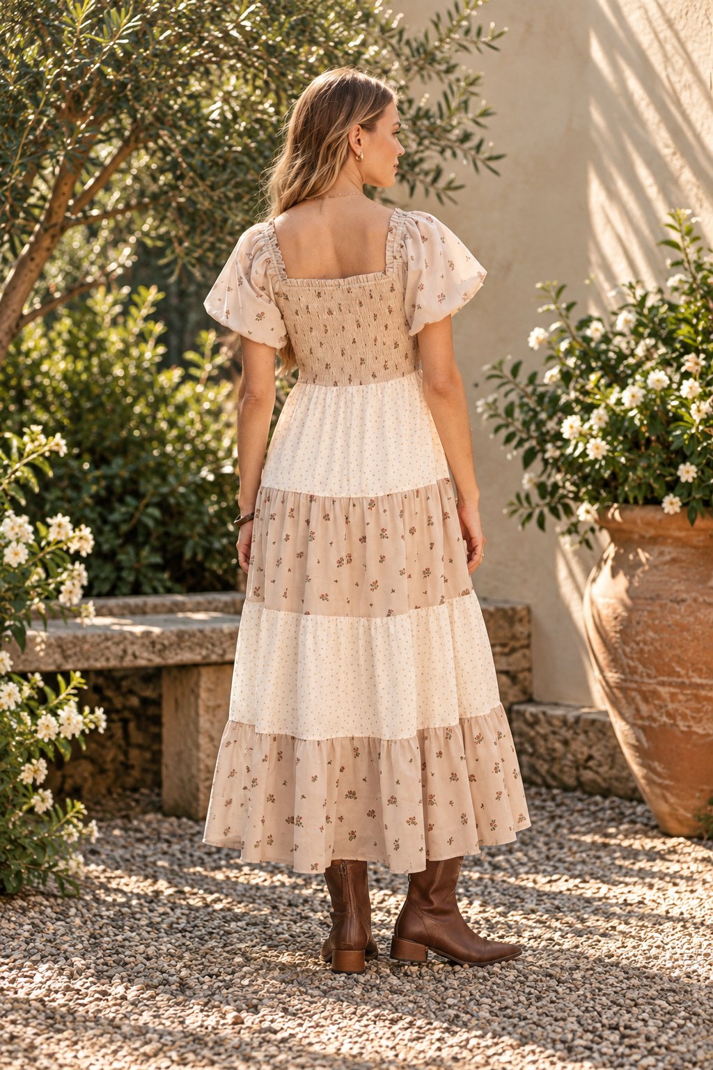 Betsy Midi Dress in Taupe, thumbnail 4