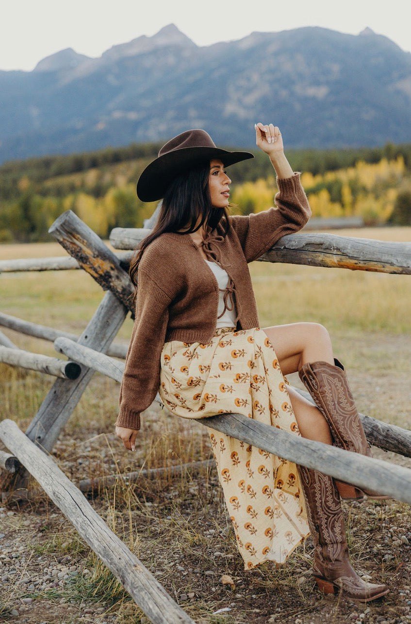 Bow front crop cardigan, thumbnail 4