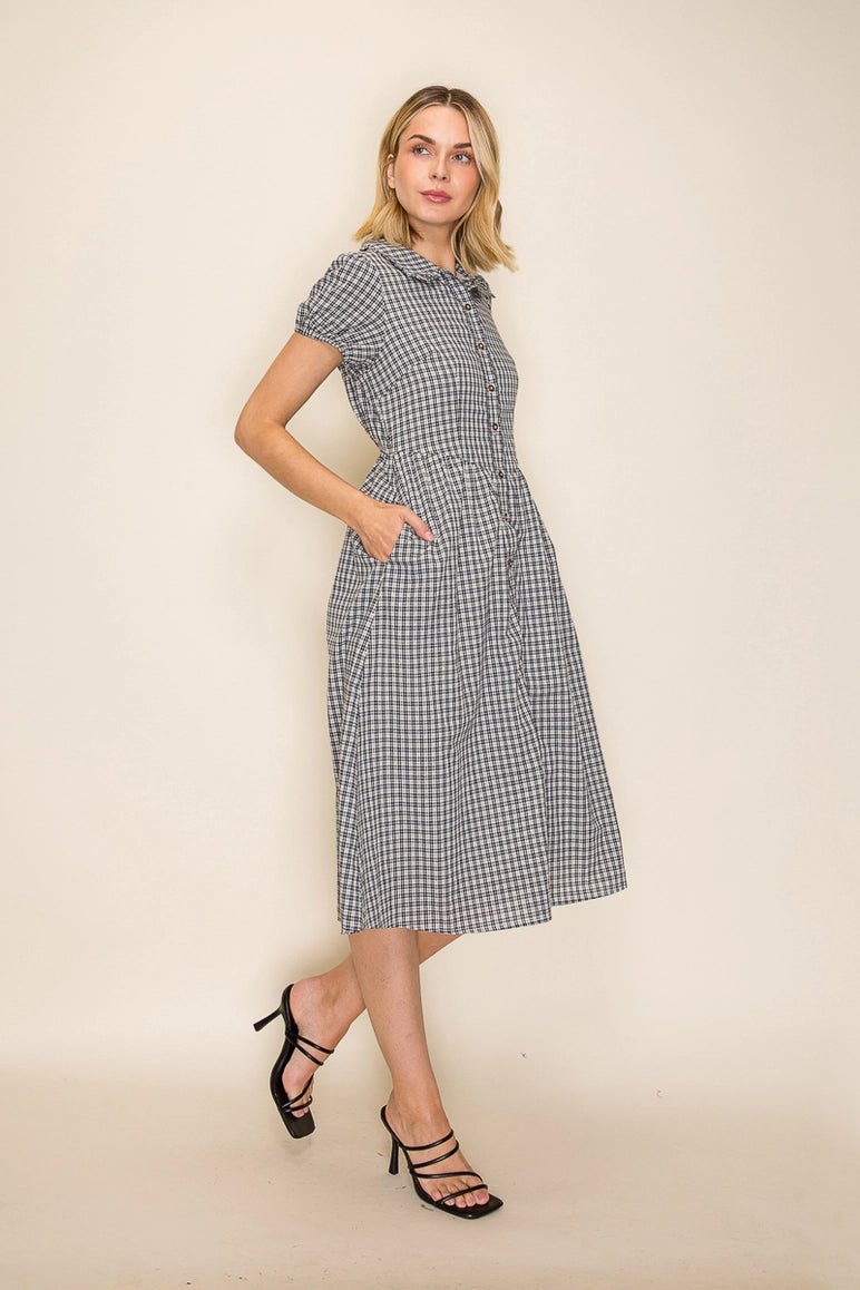 Bridget Check Midi Dress, alternate view