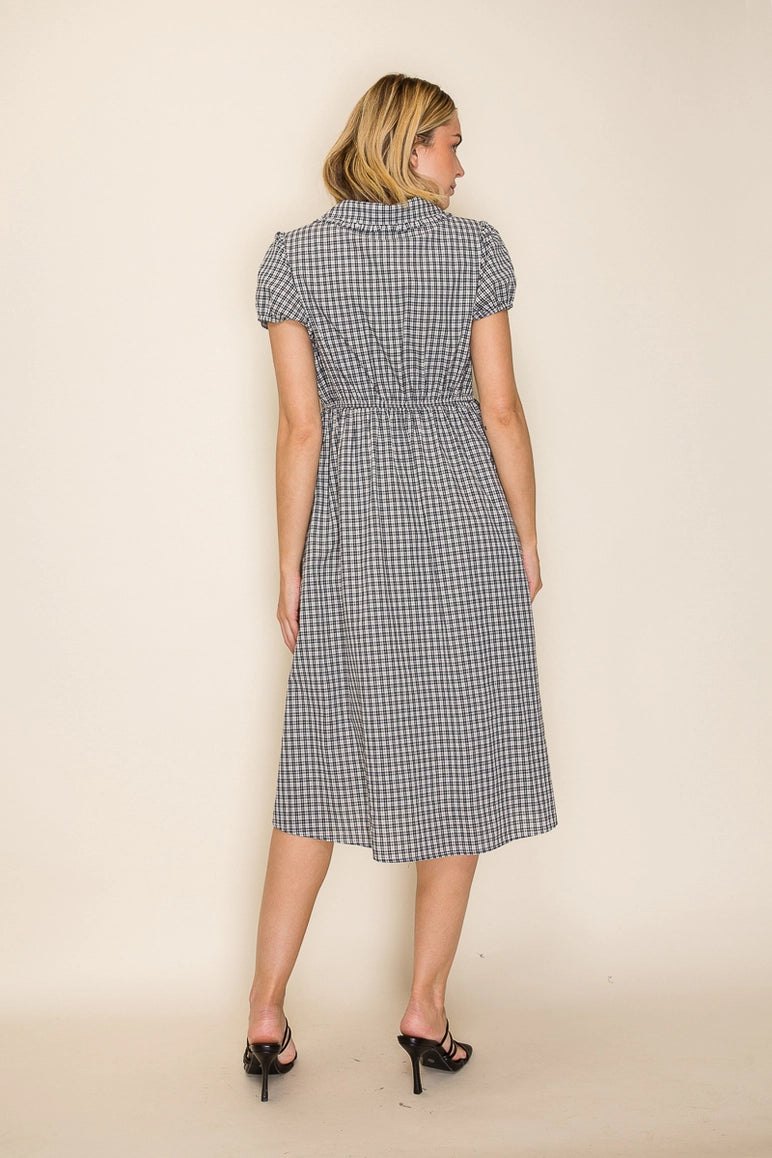 Bridget Check Midi Dress, thumbnail 3