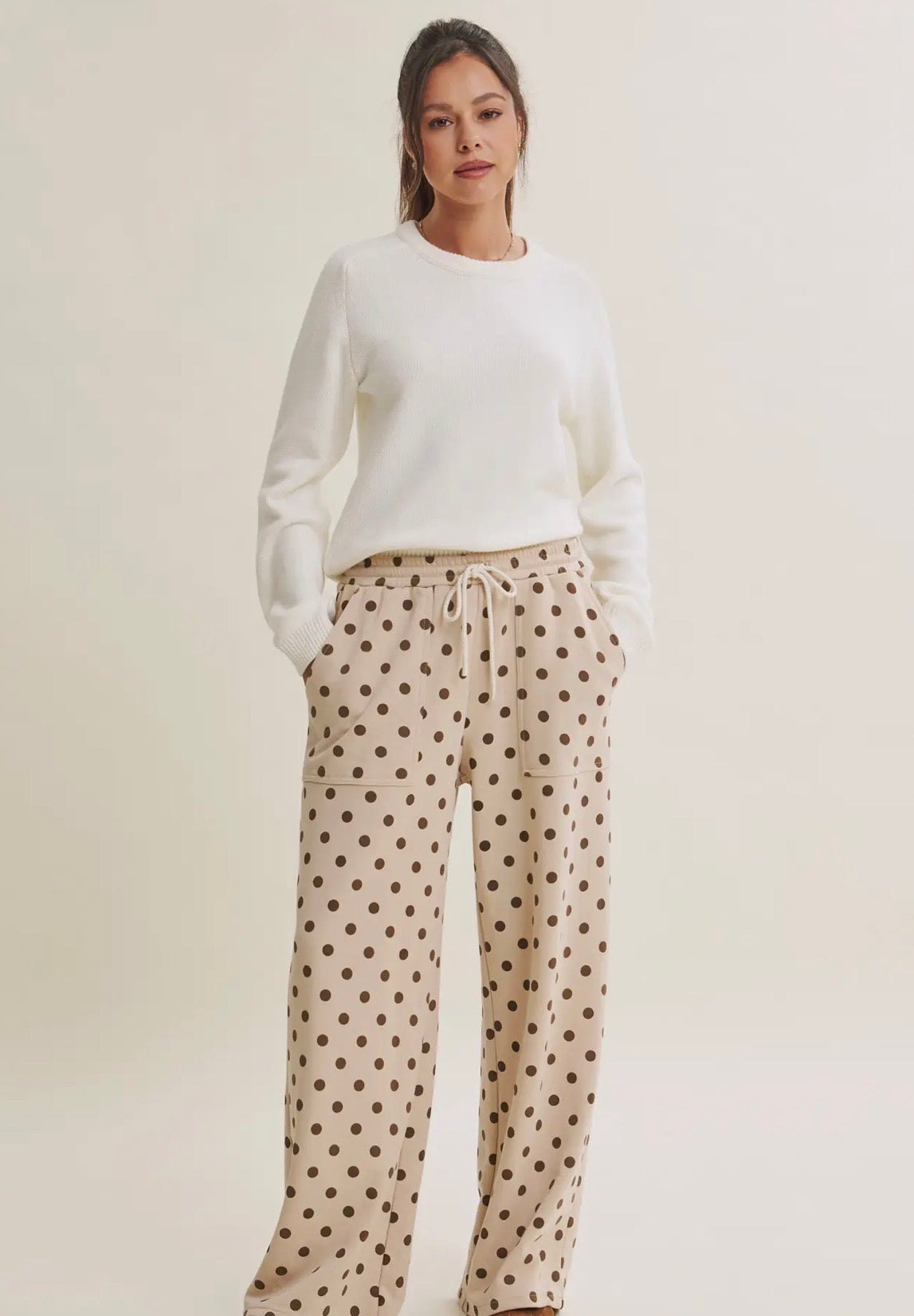 Brown Polka Dot Lounge Pants