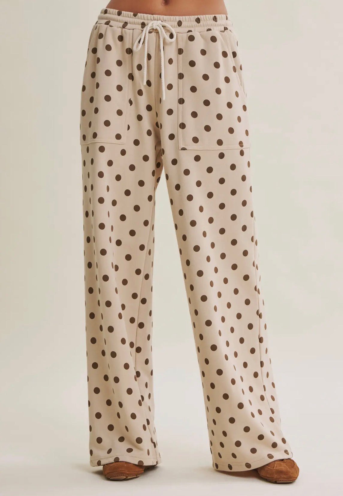 Brown Polka Dot Lounge Pants, thumbnail 5