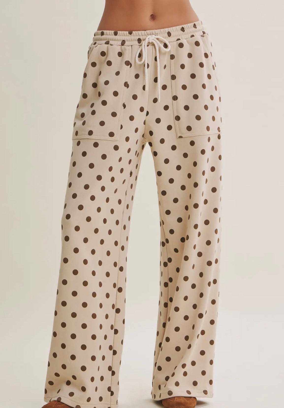 Brown Polka Dot Lounge Pants, thumbnail 6