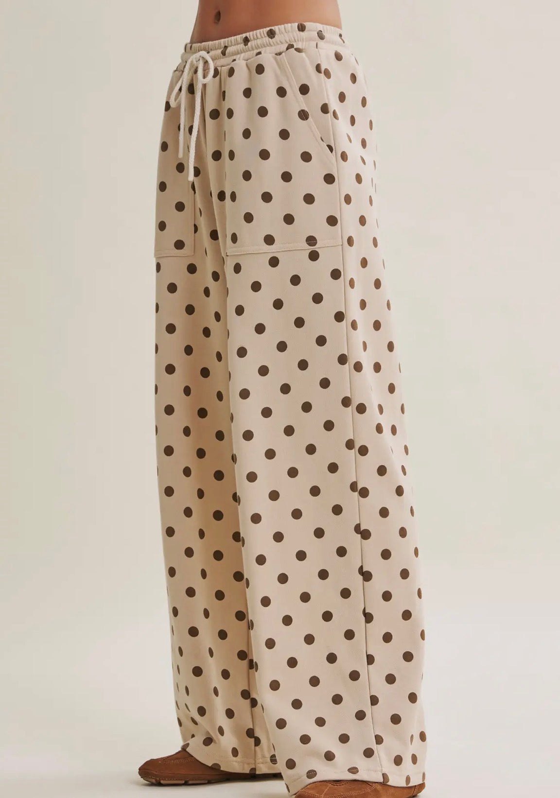 Brown Polka Dot Lounge Pants, thumbnail 7