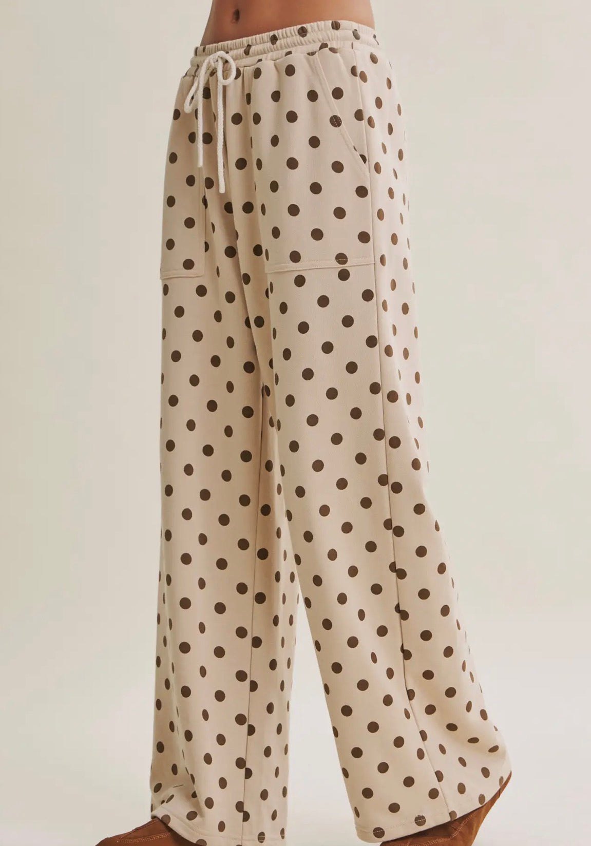 Brown Polka Dot Lounge Pants, thumbnail 8