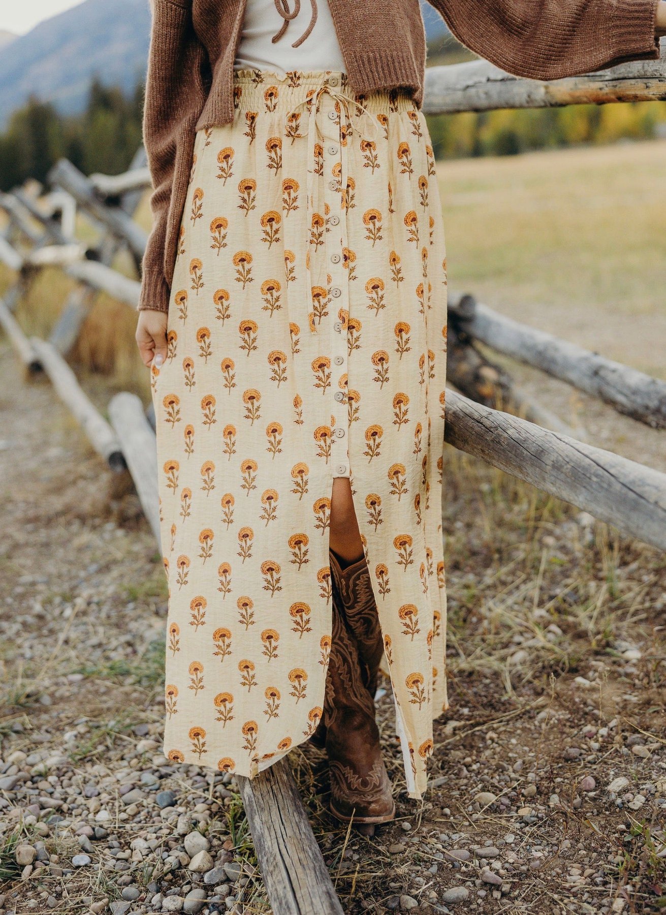 Skirts: Harvest Floral Maxi Skirt