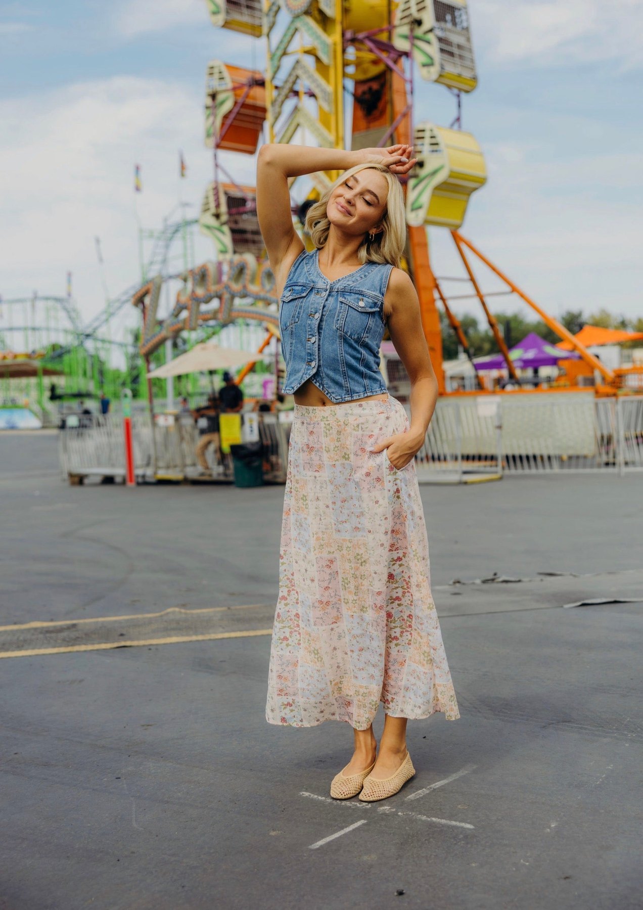 Button up Denim Vest