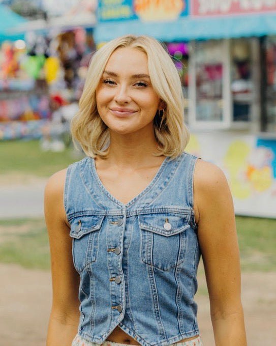 Button up Denim Vest, thumbnail 5