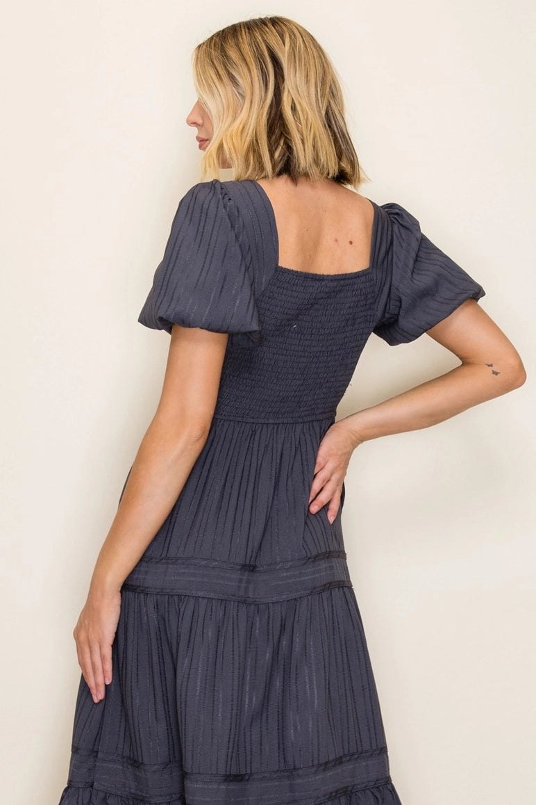 Coraline Midi Dress in Charcoal, thumbnail 4