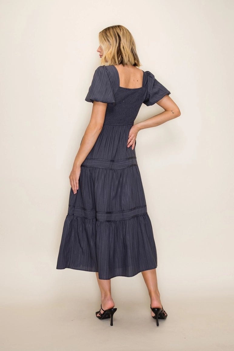 Coraline Midi Dress in Charcoal, thumbnail 7