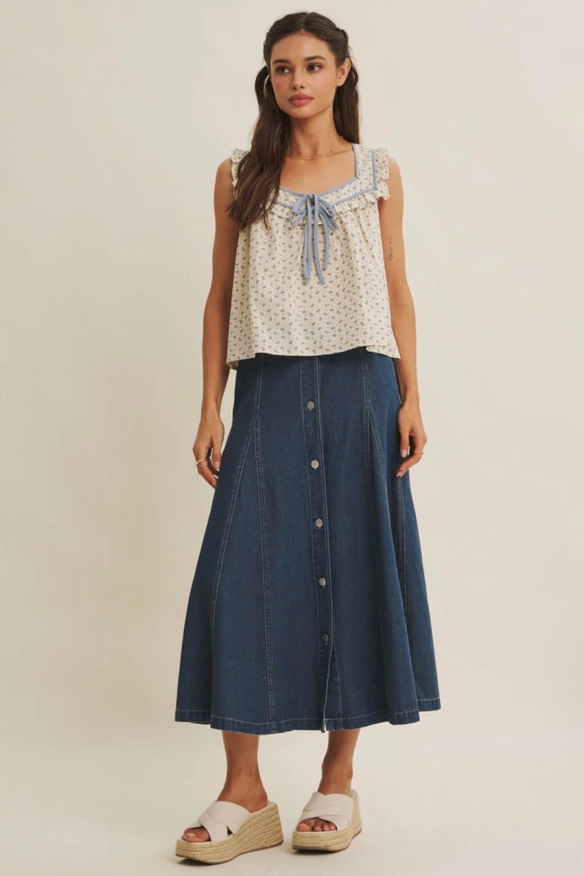 Countryside Denim Midi Skirt, thumbnail 10