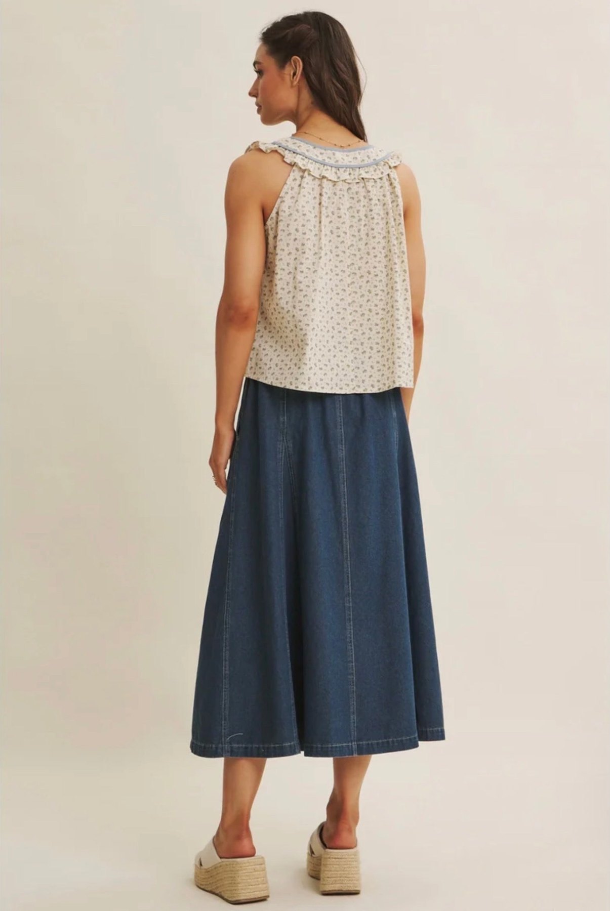 Countryside Denim Midi Skirt, thumbnail 13