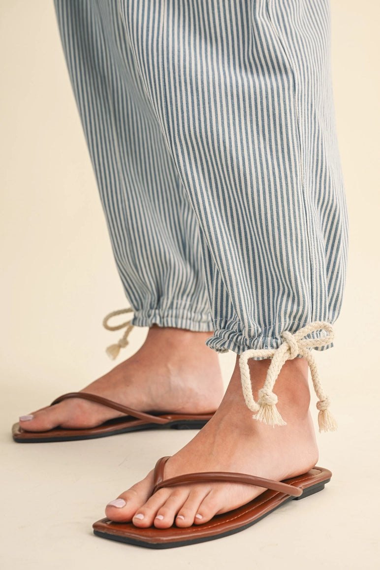 Blue Striped Parachute Pants, thumbnail 5