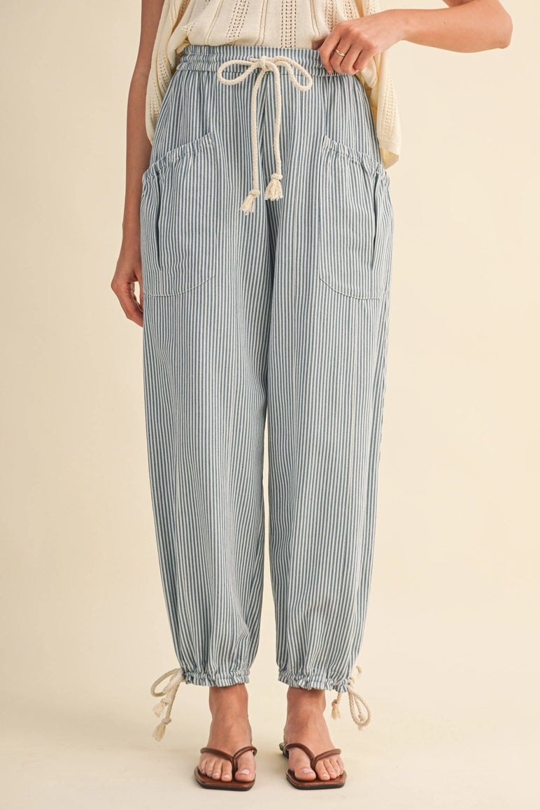 Blue Striped Parachute Pants, thumbnail 7