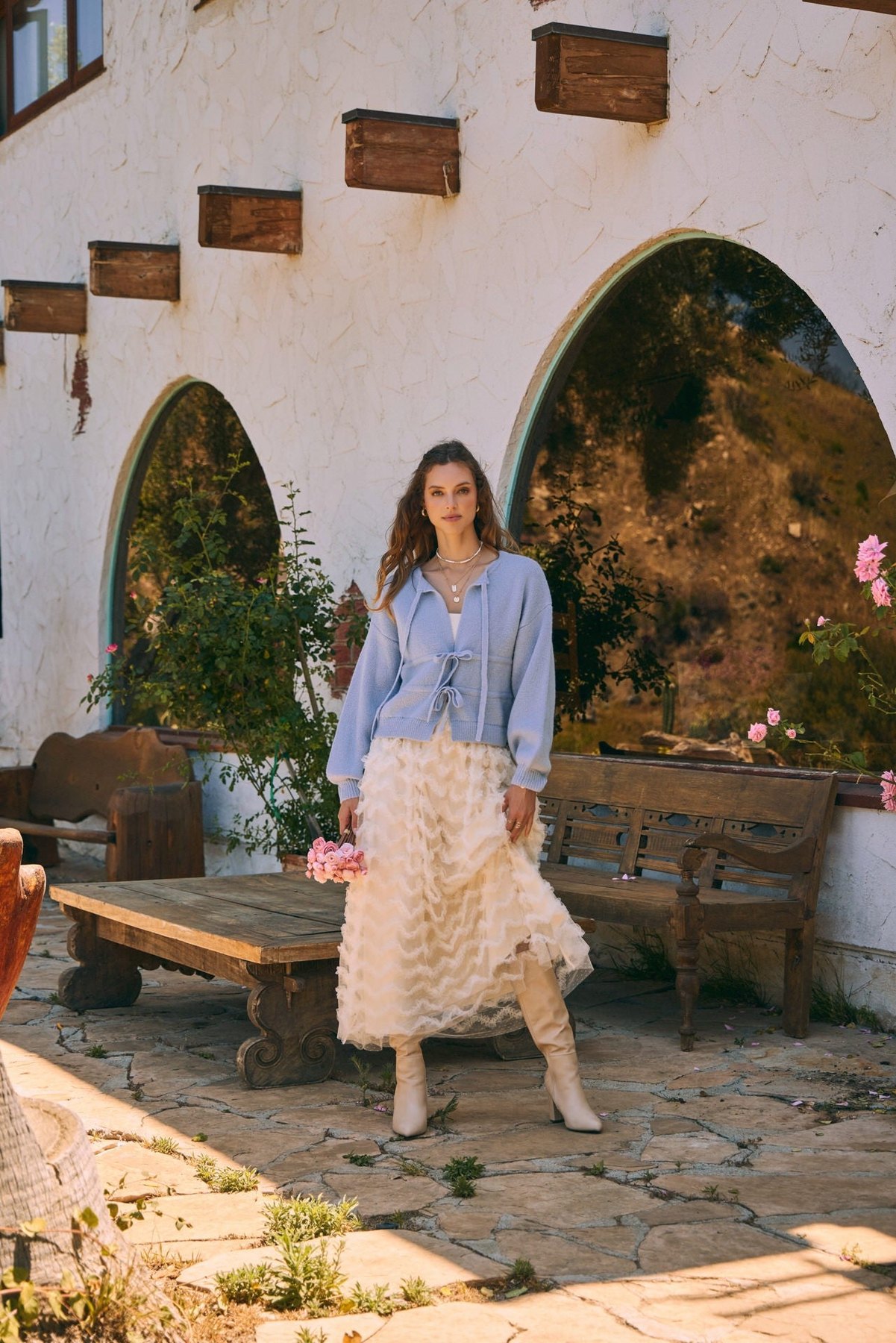 Ethereal Ruffle Maxi Skirt