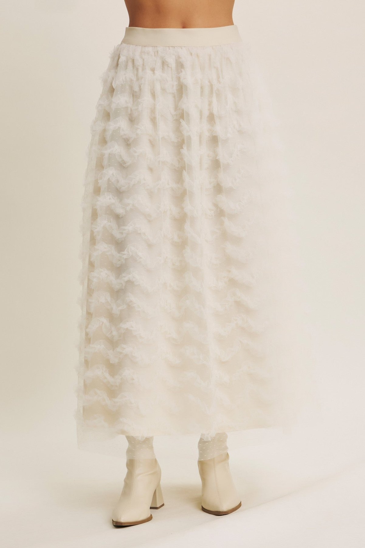 Ethereal Ruffle Maxi Skirt, thumbnail 4