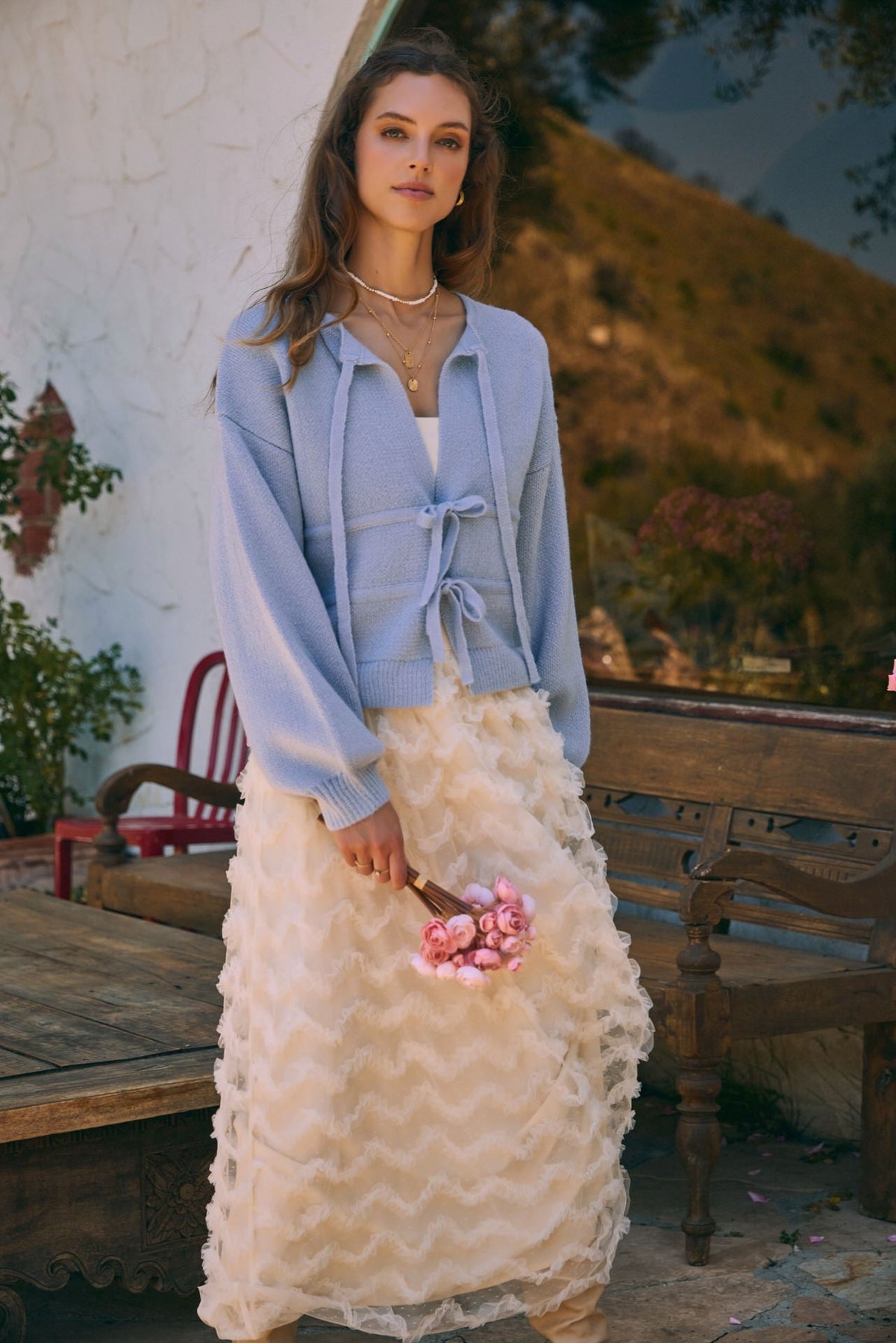 Ethereal Ruffle Maxi Skirt, thumbnail 10