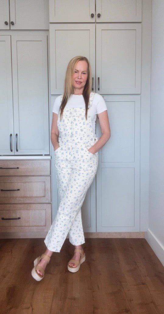 Ecru Floral Overalls, thumbnail 5