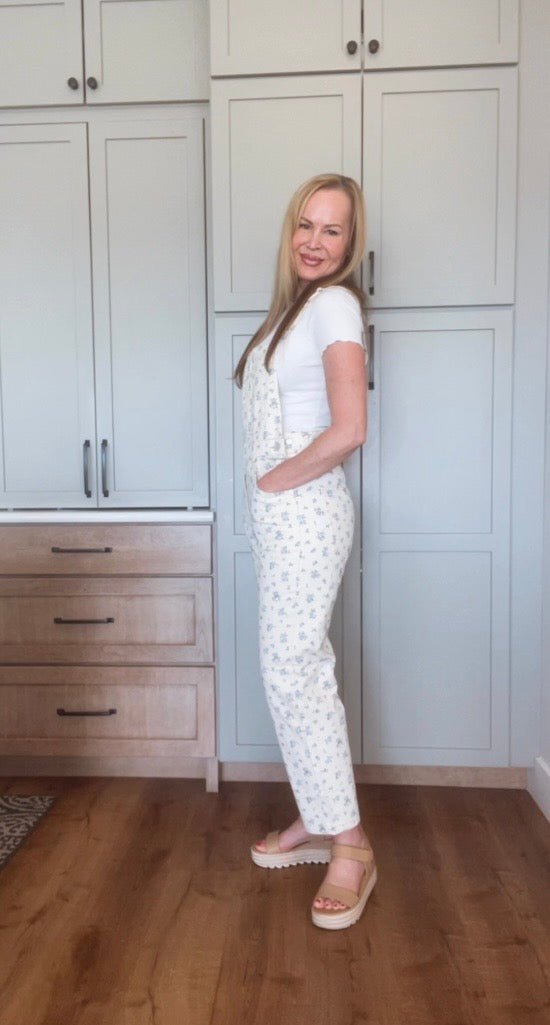 Ecru Floral Overalls, thumbnail 6