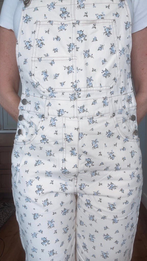 Ecru Floral Overalls, thumbnail 9