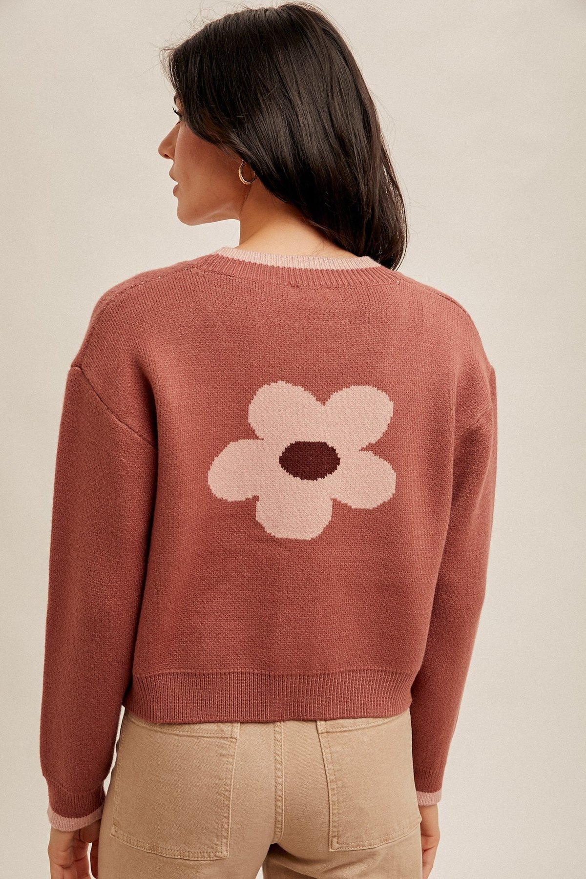 Flower Boxy Cardigan, thumbnail 3
