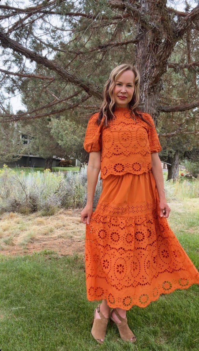 Ginger Eyelet Skirt and Top Set, thumbnail 4