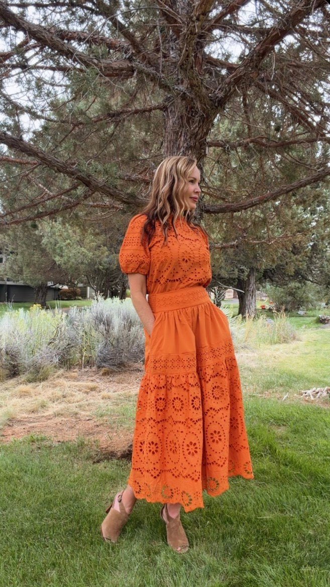 Ginger Eyelet Skirt and Top Set, thumbnail 6