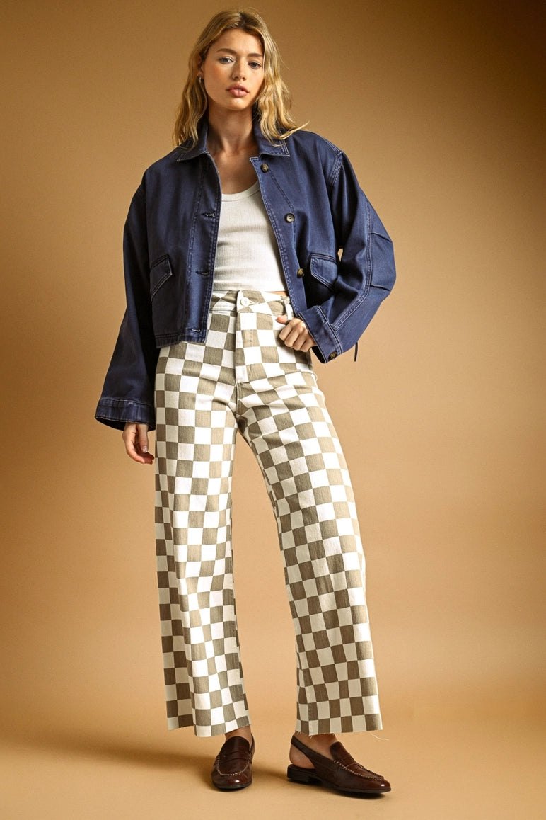 Gingham Cropped Pants, thumbnail 4