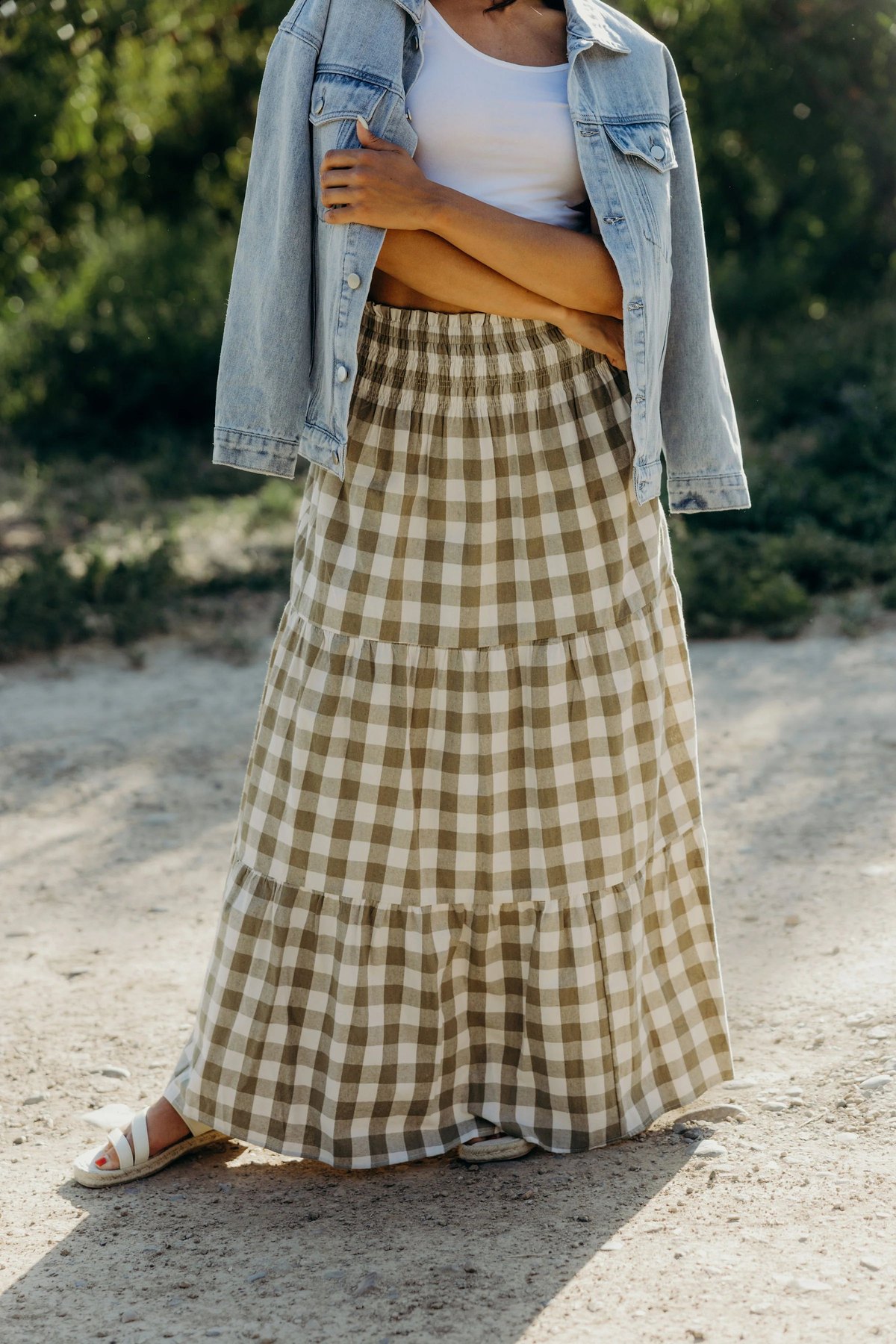 Gingham Maxi Skirt, alternate view