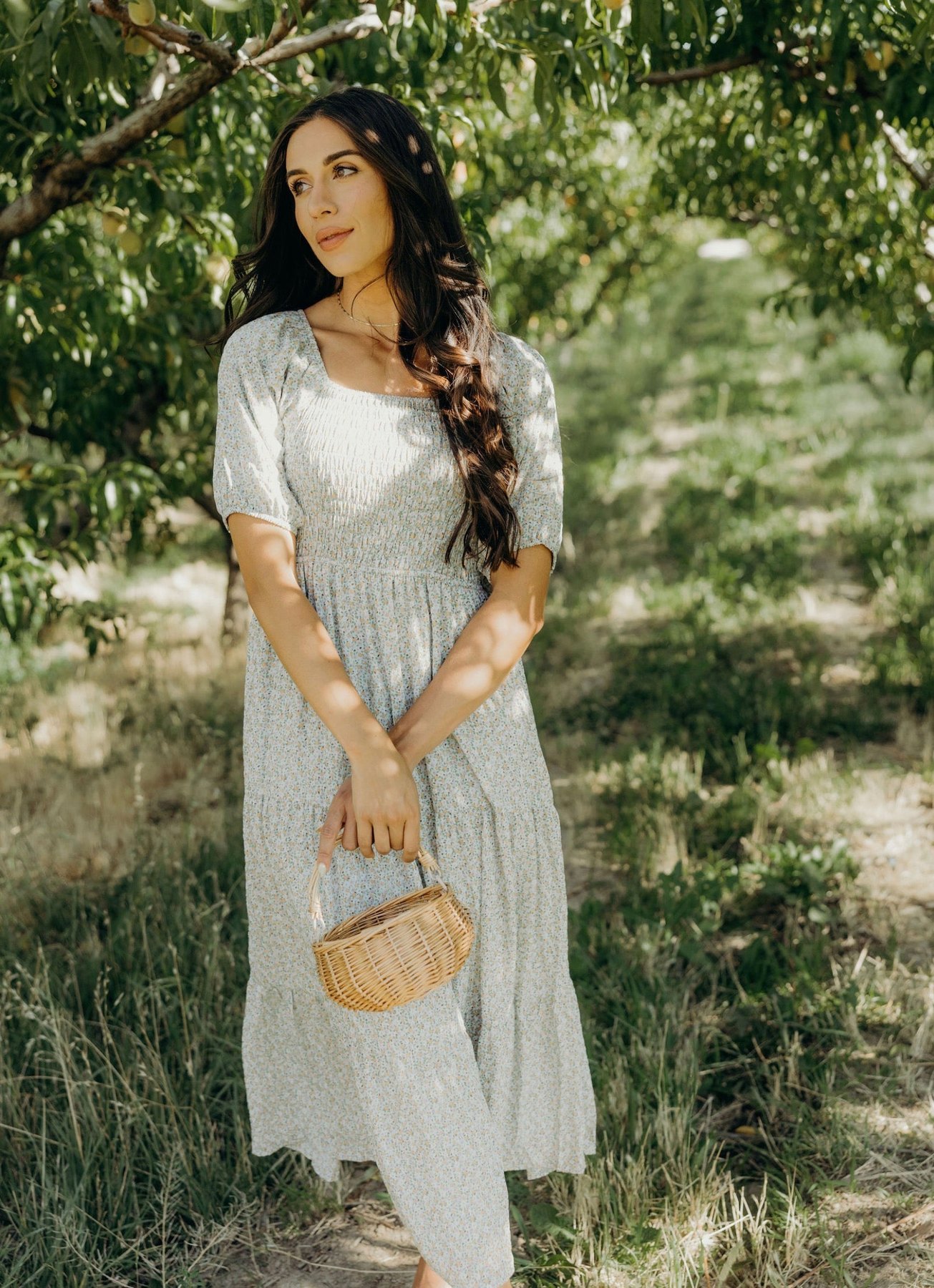 Indie Midi Dress in Honeybloom, alternate view