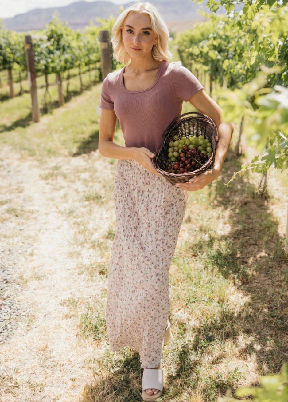 Maxi Skirt in Sunbaked Dahlia