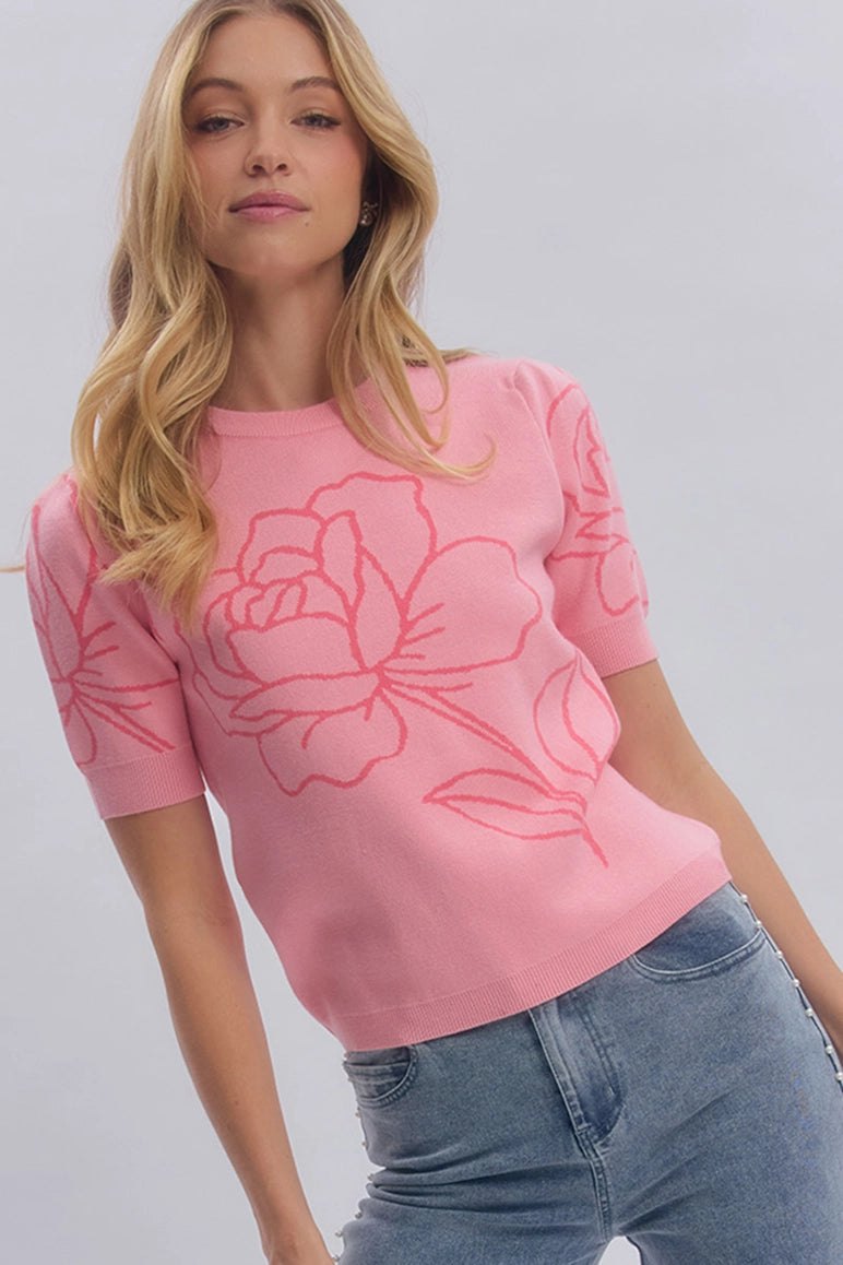 Pink Rose Sweater, thumbnail 7