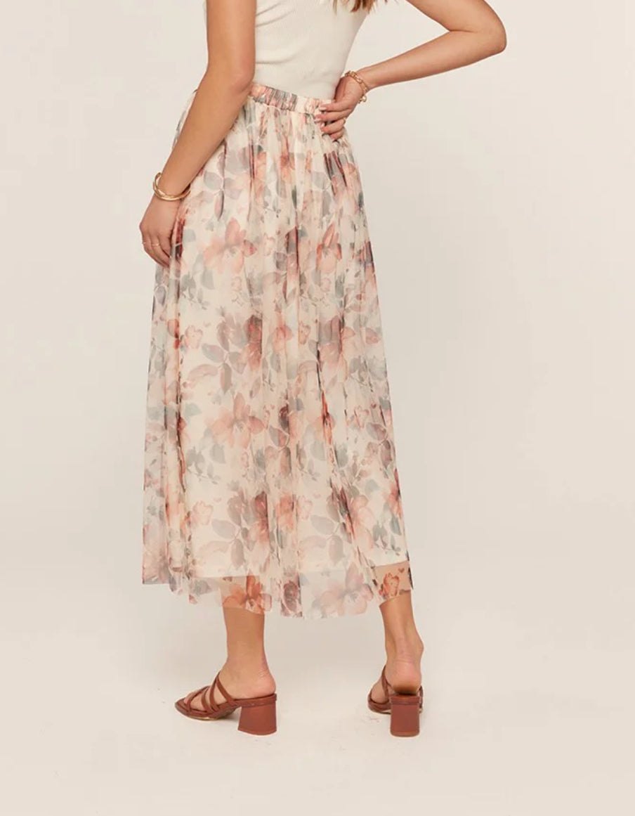Blushing Garden Floral Midi Skirt, thumbnail 4
