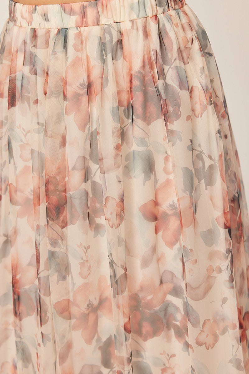 Blushing Garden Floral Midi Skirt, thumbnail 6