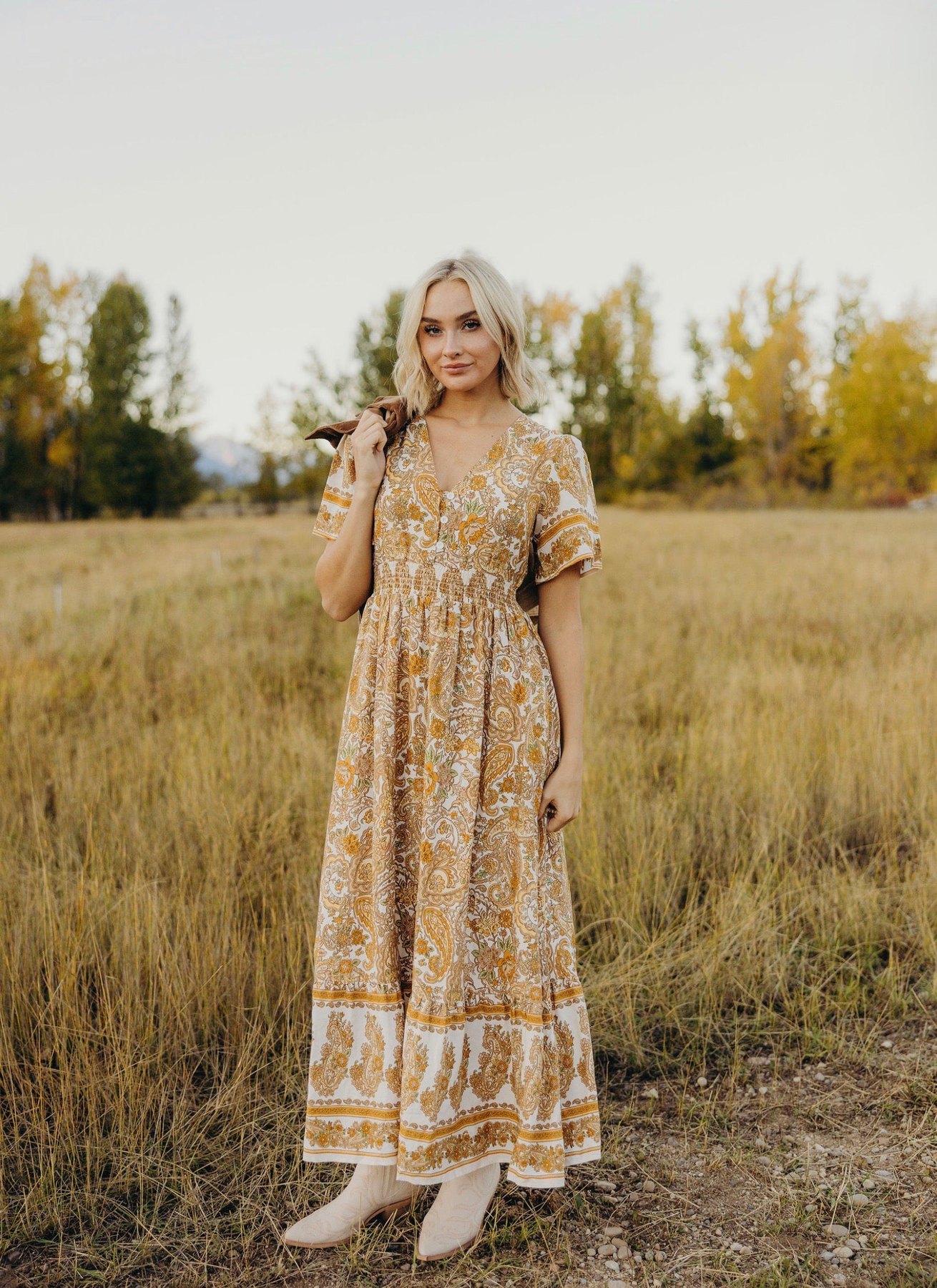 Reeves Maxi Dress in Golden Hour