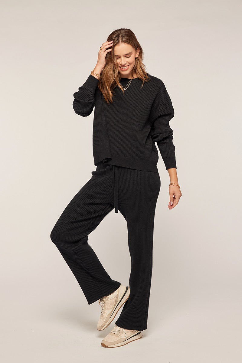 Relaxed Fit Ribbed Sweater Set, alternate view