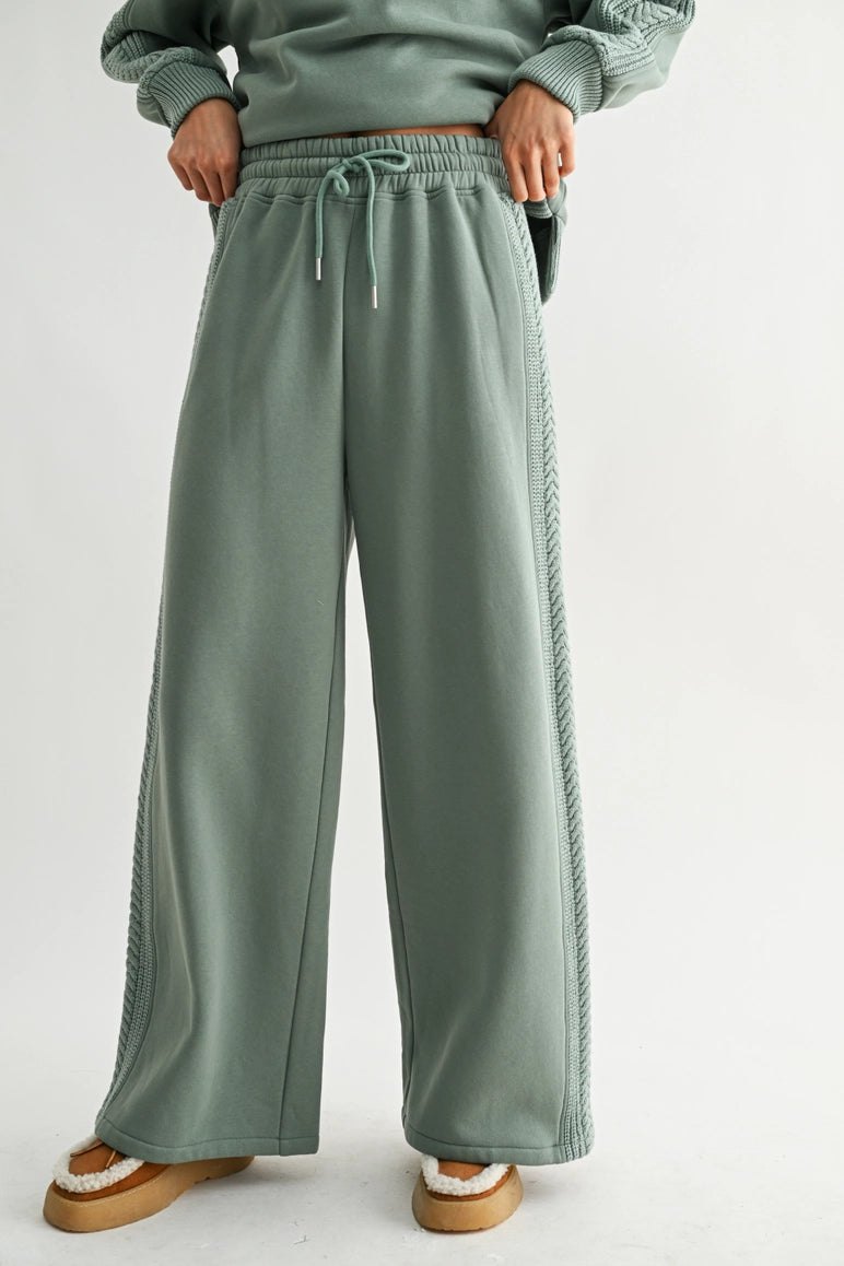 Sage Cable Knit Lounge Set, thumbnail 6