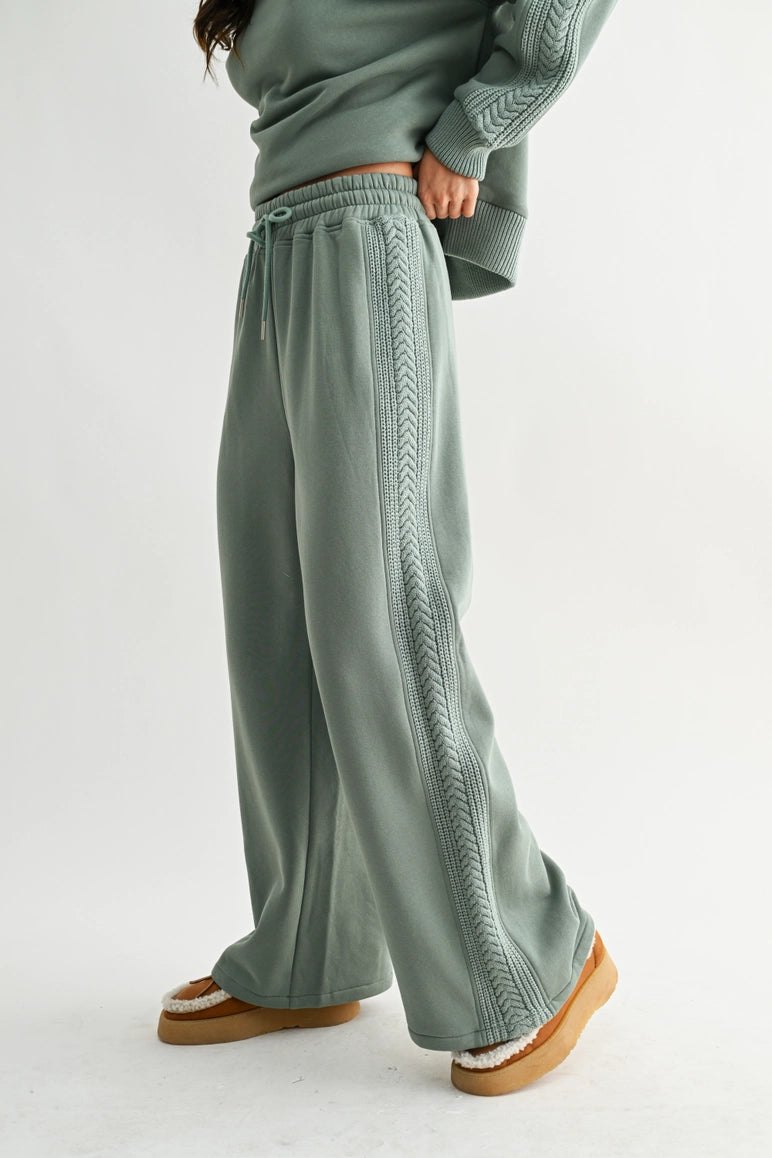 Sage Cable Knit Lounge Set, thumbnail 7