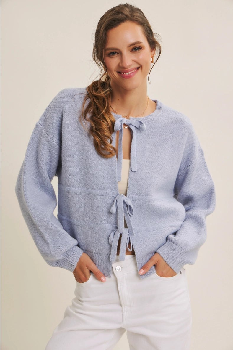 Soft as a Cloud Tie Front Cardigan, thumbnail 3