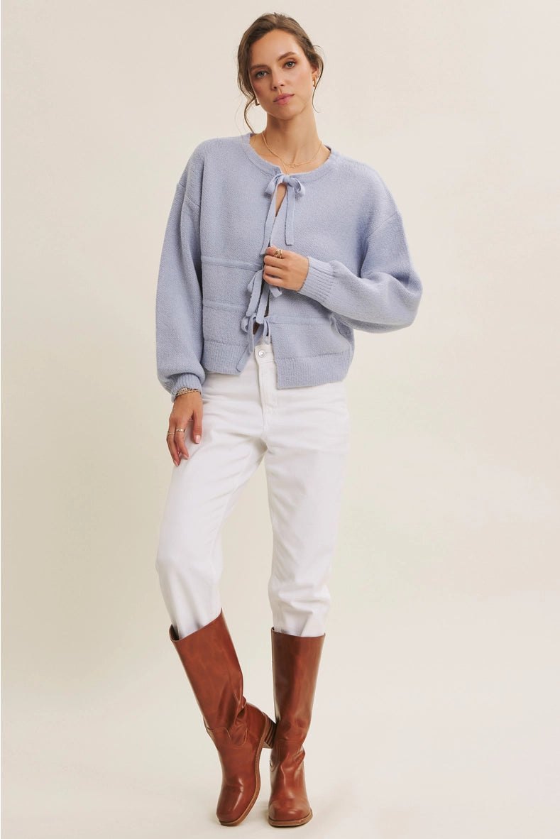 Soft as a Cloud Tie Front Cardigan, thumbnail 5