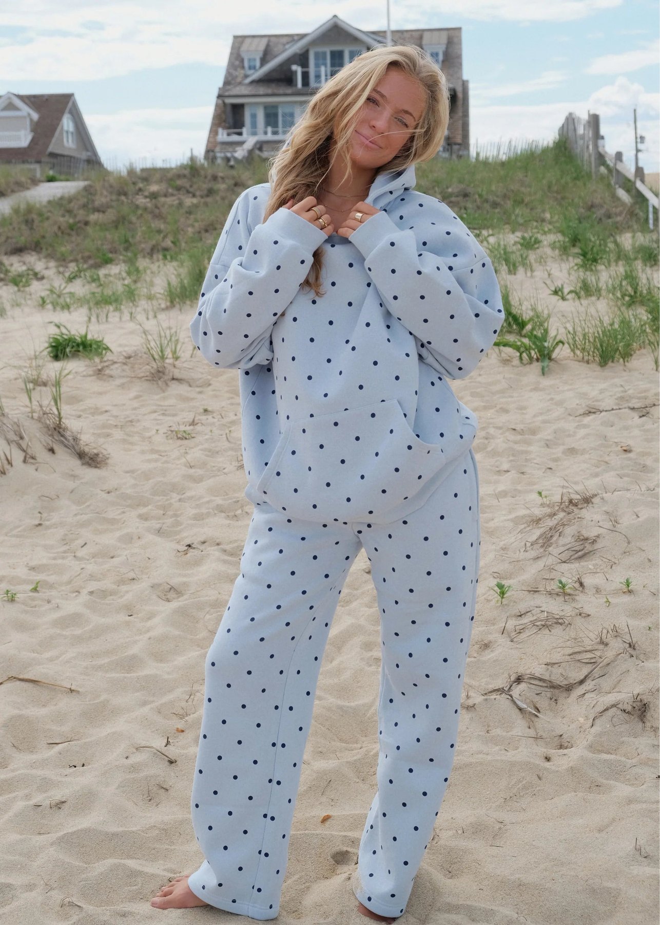StarFit Polk Dot Hoodie, alternate view