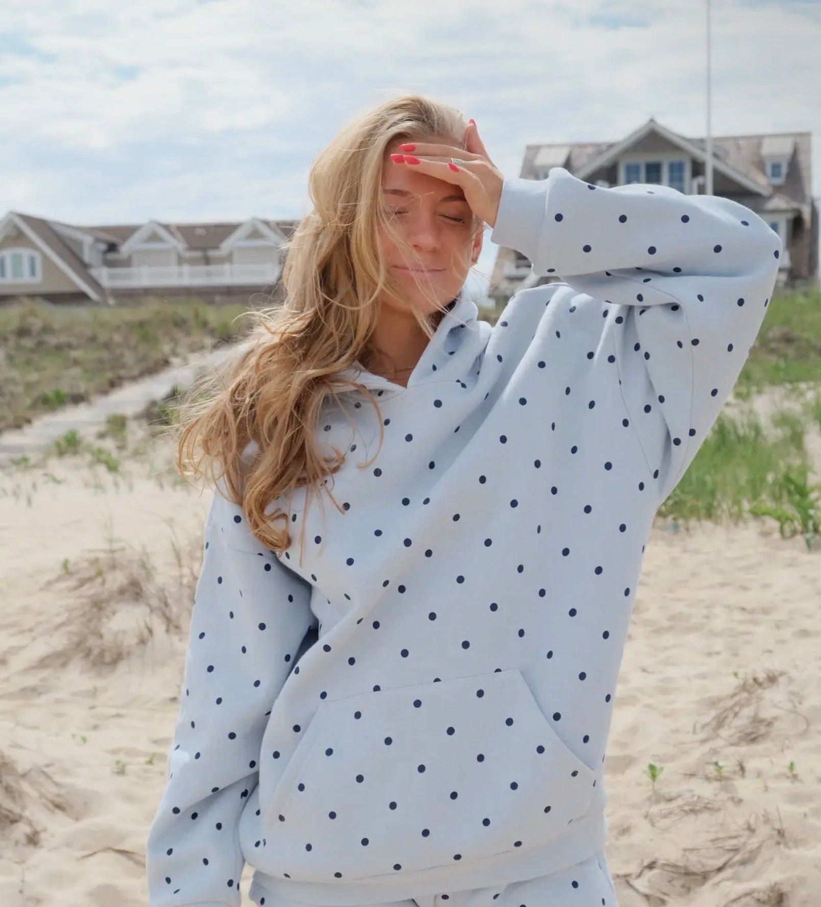 StarFit Polk Dot Hoodie, thumbnail 3