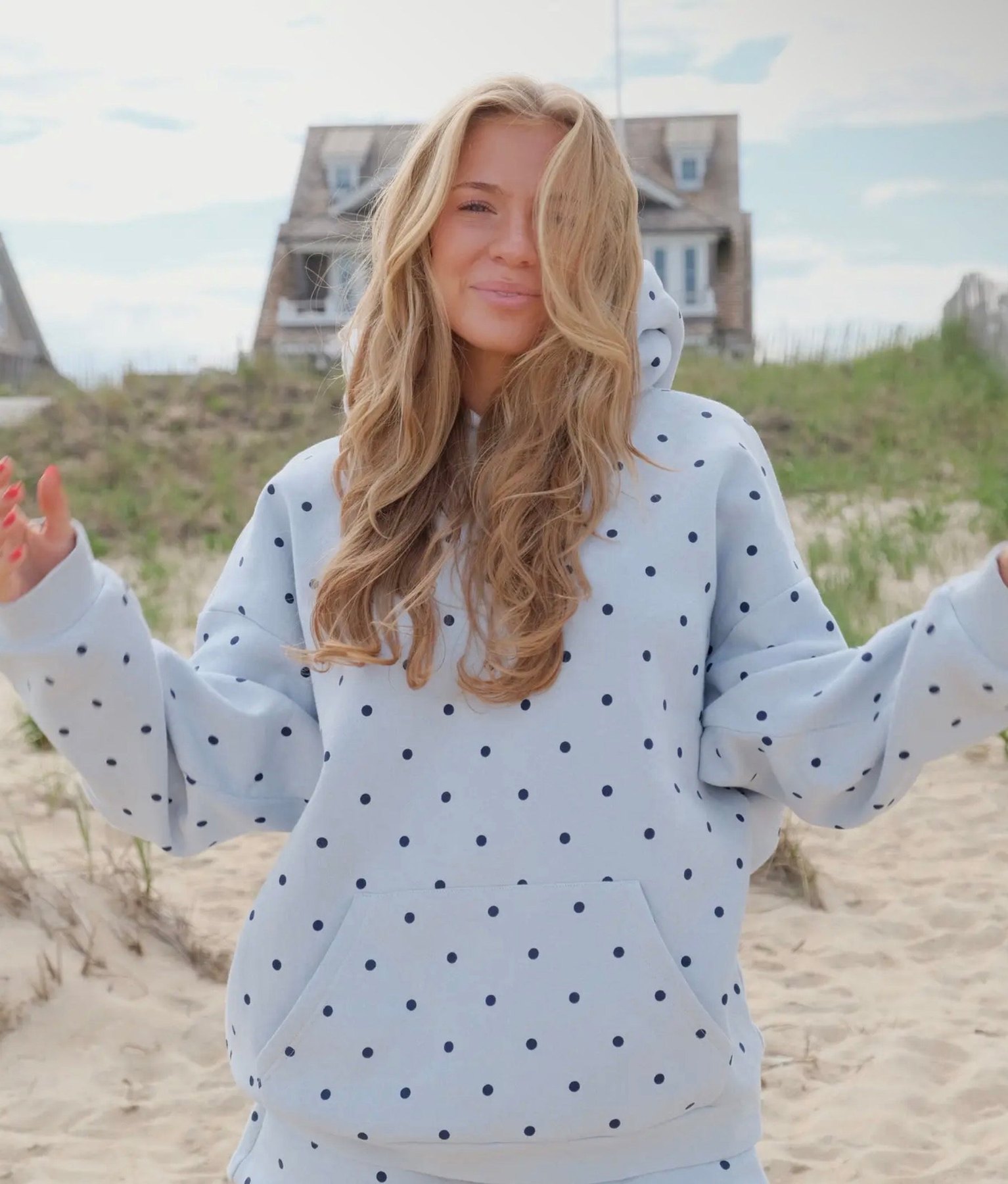 StarFit Polk Dot Hoodie, thumbnail 4
