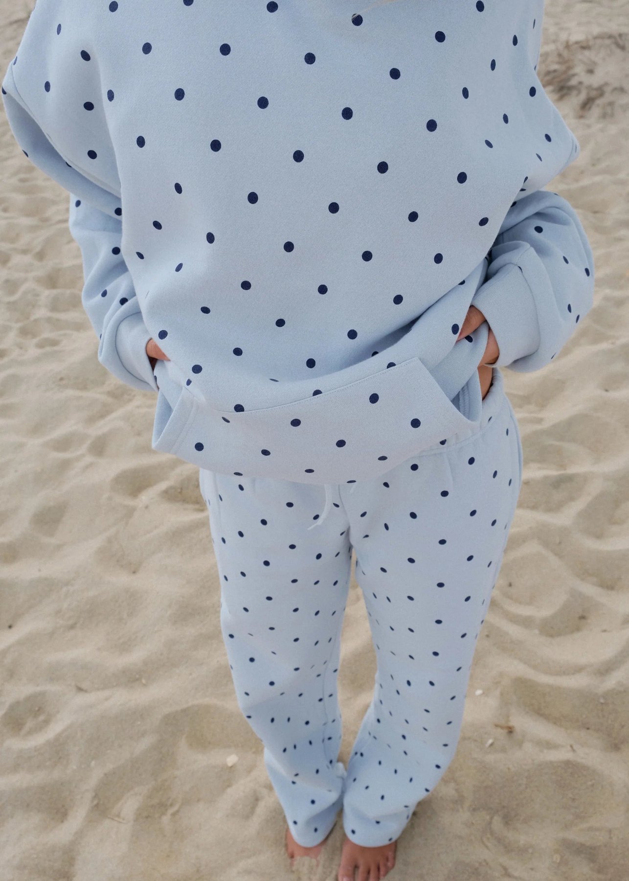 StarFit Polkadot Sweat Pants, alternate view