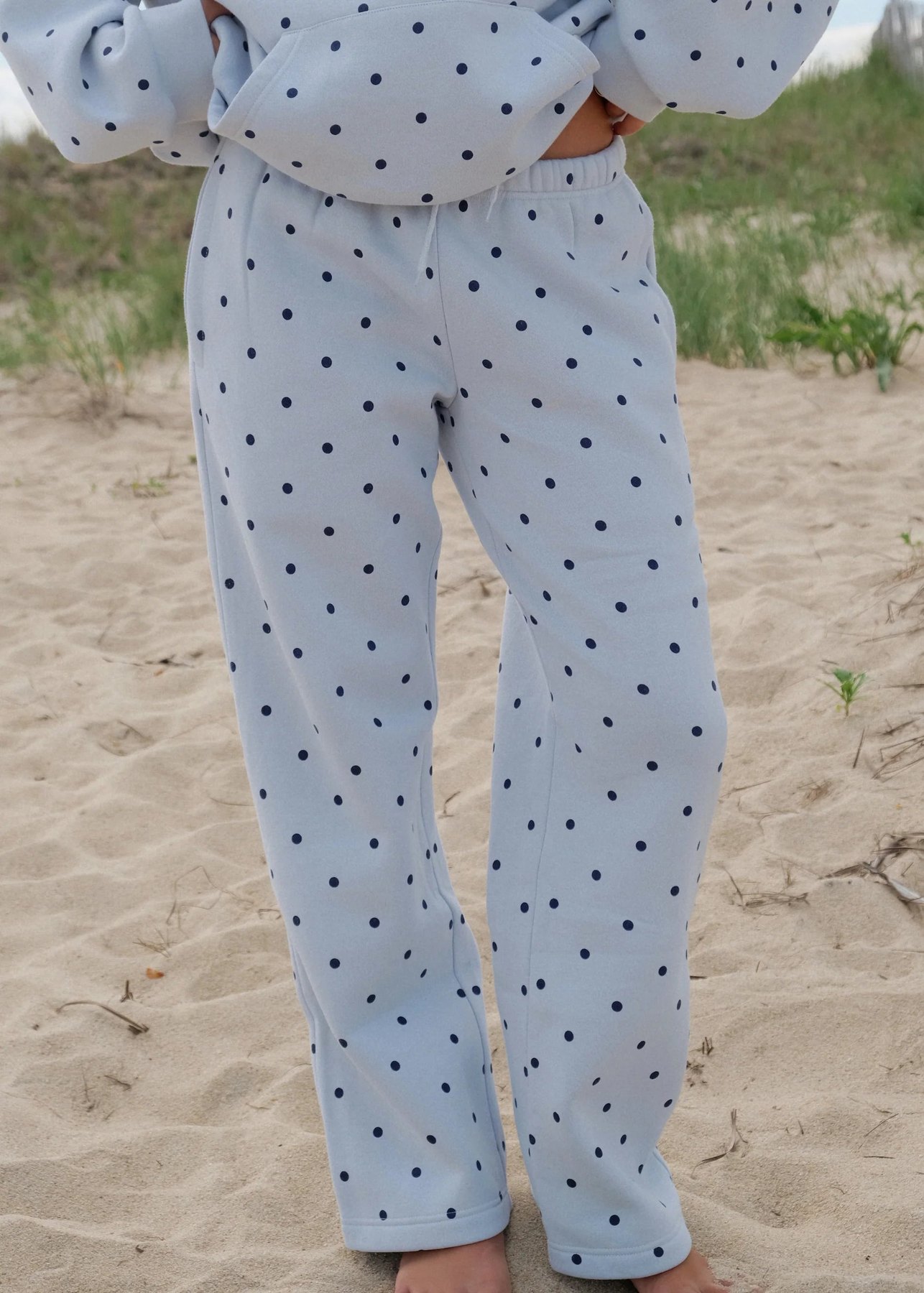 StarFit Polkadot Sweat Pants, thumbnail 3