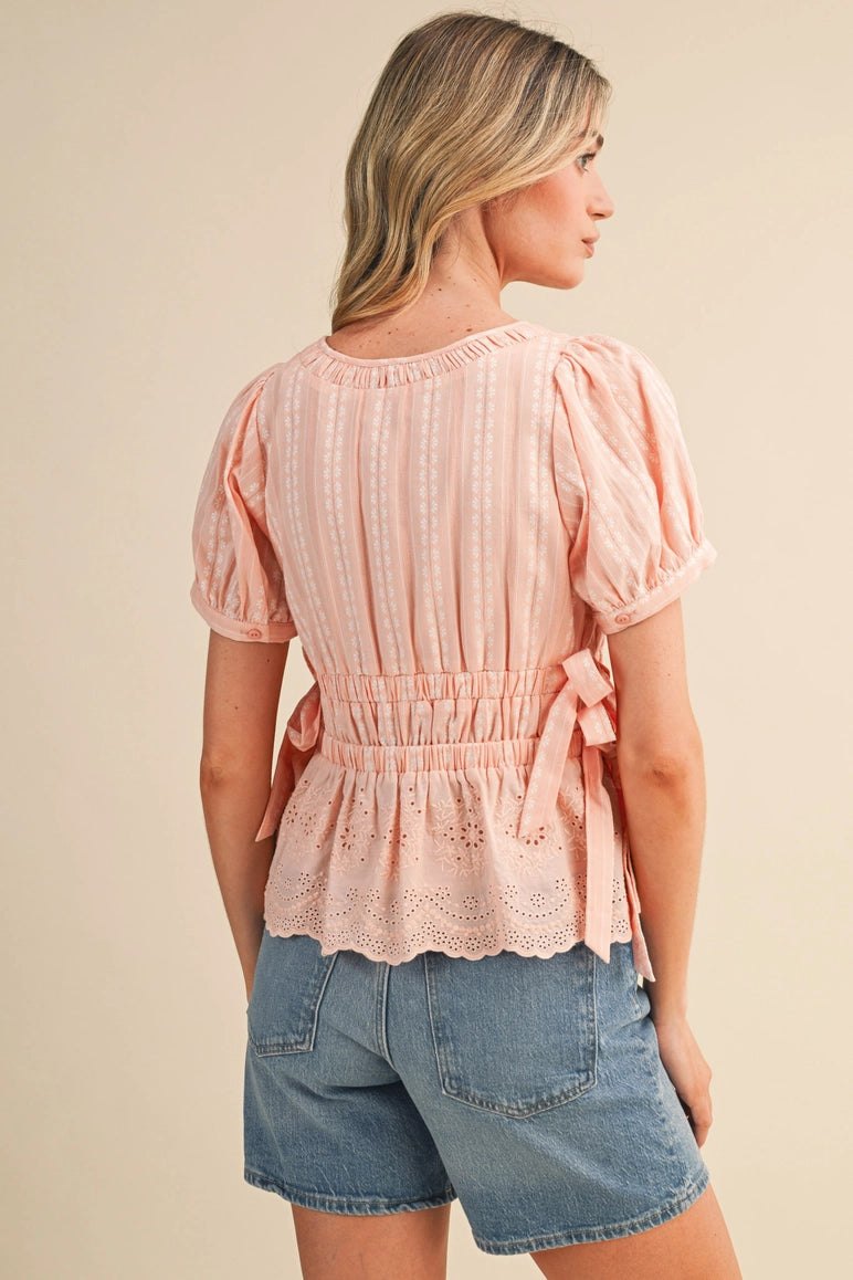 Peach Peplum Top, thumbnail 7